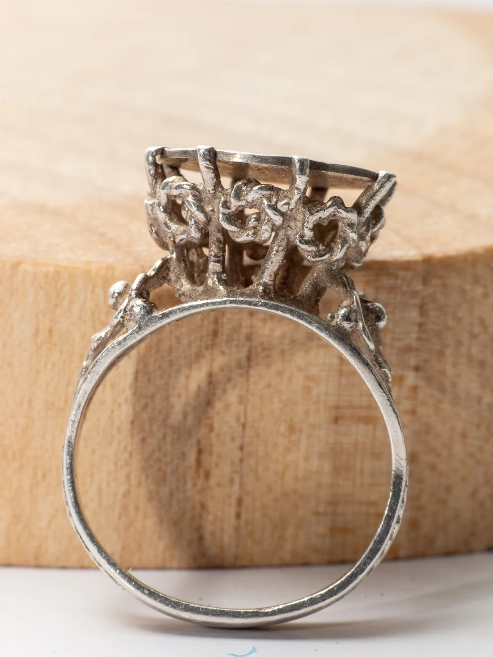 Sterling Silver Cancer Zodiac Signet Ring - Silver